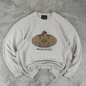 VTG 90s Camp David Championship Golf embroidered retro crewneck sweatshirt mns L